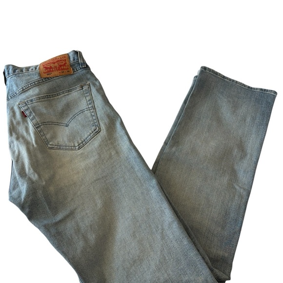 Levi's 501 Men’s Button Fly Straight Leg Jeans Medium Blue 34 X 36 - Picture 1 of 11
